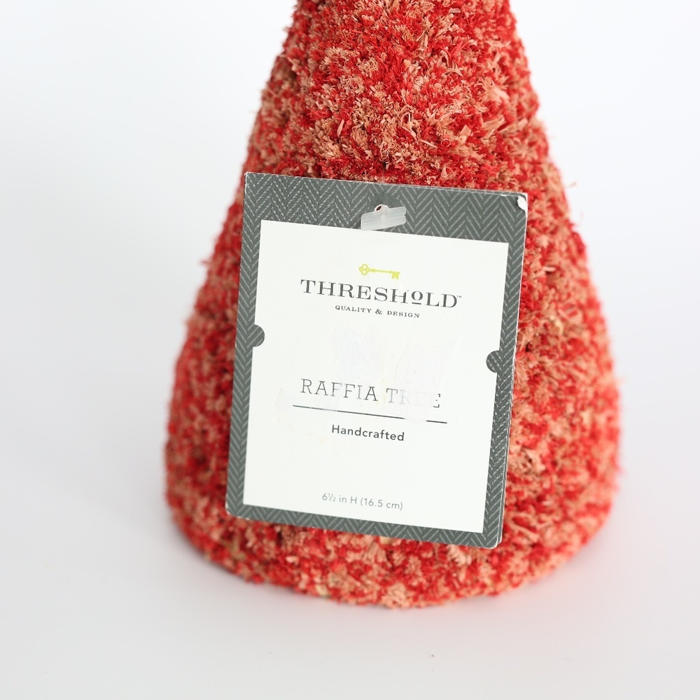 Threshold Raffia Red Christmas Tree 6.5" H - Picture 2 of 4